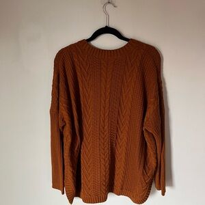 Natural Reflections Knit Sweater Womens large Burnt Orange Slouchy Sweater